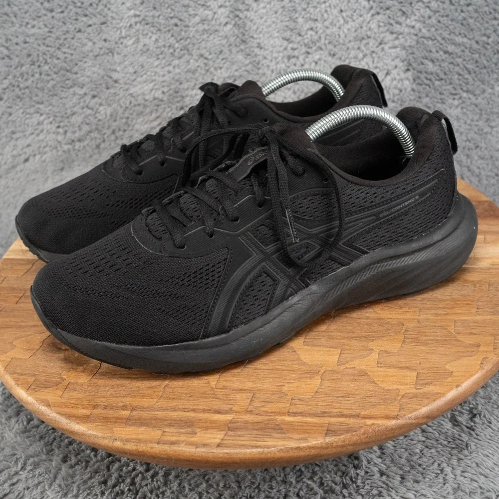 ASICS Gel-Contend 9 Running Shoes Mens 10 Black Good Athletic Sneakers 1011B881